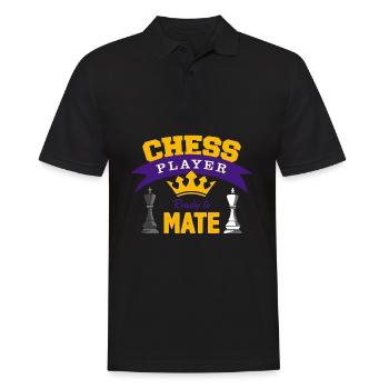 Échecs, jeu d'échecs, jeu d'échecs - Polo Homme - noir - Devant - Kai (181cm)
