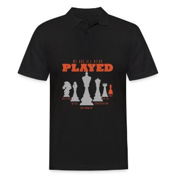 Schach, Schach Schachfiguren, Schach König - Männer Poloshirt - Schwarz - Vorne - Kai (181cm)
