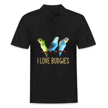 Budgie, Budgie Vintage, Budgie - Men's Polo Shirt - black - Front - Kai (181cm)