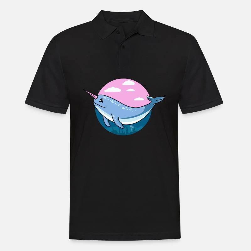 Narval, narval animal, narval narval - Polo Homme - noir