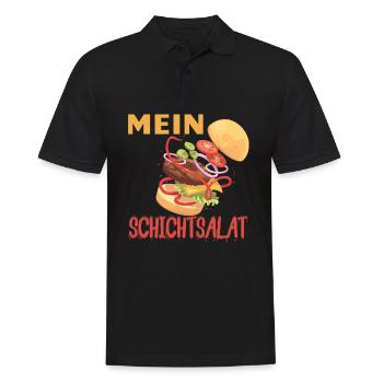 Burger, Burger hamburger, Burger Burger fleisch - Männer Poloshirt - Schwarz - Vorne - Kai (181cm)
