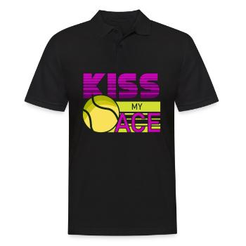 Tennis, tennis balle de tennis, tennis tennis court - Polo Homme - noir - Devant - Kai (181cm)