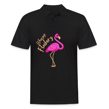Flamant rose, flamant rose, flamants roses - Polo Homme - noir - Devant - Kai (181cm)