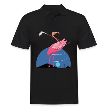 Flamingo, Flamingo flamazing Flamingo, rosa - Männer Poloshirt - Schwarz - Vorne - Kai (181cm)