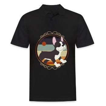 Boston Terrier, amoureux des animaux de Boston Terrier, Boston - Polo Homme - noir - Devant - Kai (181cm)