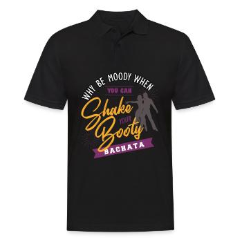 Bachata, bachata music, tango - Men's Polo Shirt - black - Front - Kai (181cm)