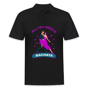 Bachata, bachata baile, bachata gift - Men's Polo Shirt - black - Front - Kai (181cm)
