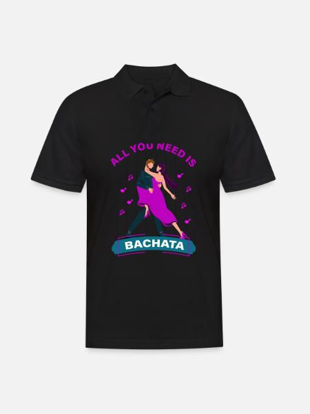 Bachata, bachata baile, bachata gift - Men's Polo Shirt - black
