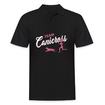canicross, canicross dog, runs - Men's Polo Shirt - black - Front - Kai (181cm)