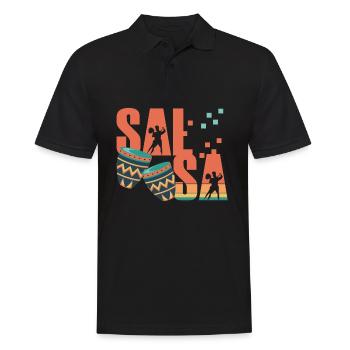 Salsa, Salsa tanzen, dance - Männer Poloshirt - Schwarz - Vorne - Kai (181cm)