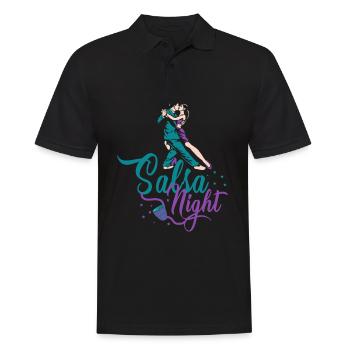 Salsa, Salsa latin, Latein Tanz - Männer Poloshirt - Schwarz - Vorne - Kai (181cm)
