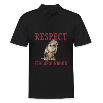 groundhog day, Murmeltiertag 2021, Schatten - Männer Poloshirt - Schwarz - Vorne - Kai (181cm)