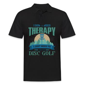 Frisbee Golf, Frisbee Golf Golf, Disc - Männer Poloshirt - Schwarz - Vorne - Kai (181cm)