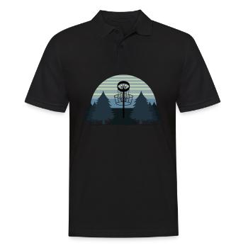 Frisbee Golf, Frisbee Golf blöder Baum, Korb - Men's Polo Shirt - black - Front - Kai (181cm)