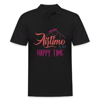 Achterbahn, Achterbahn Turbulenzen, ekg - Männer Poloshirt - Schwarz - Vorne - Kai (181cm)