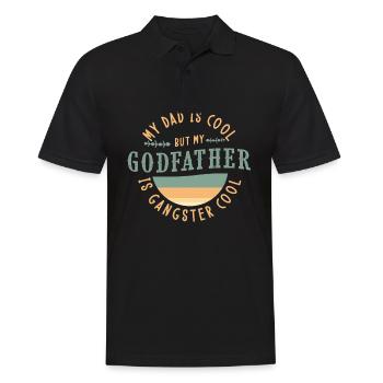 Parrain, Parrain révèle le sexe, baby shower - Polo Homme - noir - Devant - Kai (181cm)