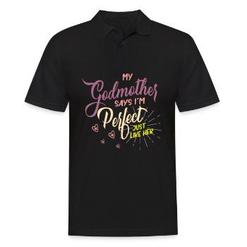 Pate, Pate Geschlecht, verraten - Männer Poloshirt - Schwarz - Vorne - Kai (181cm)