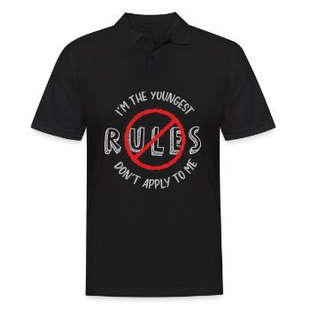 Geschwister, Geschwister Brüder, Schwestern - Männer Poloshirt - Schwarz - Vorne - Kai (181cm)