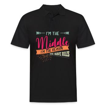 Siblings, siblings middle child, youngest - Men's Polo Shirt - black - Front - Kai (181cm)