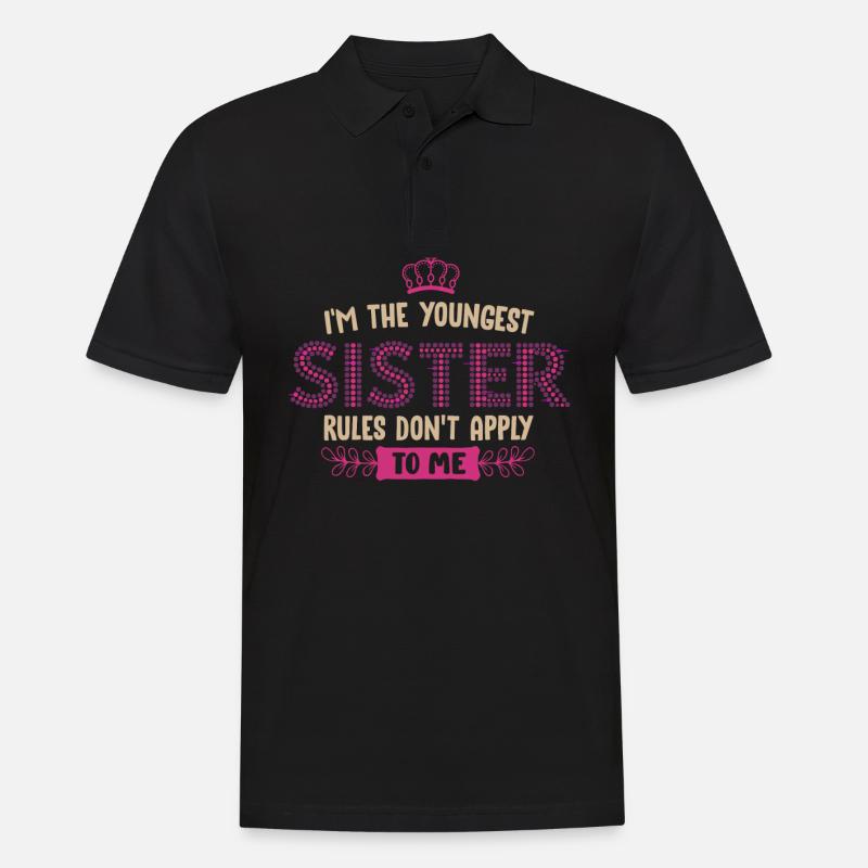 Siblings, siblings, sisters, eldest - Men's Polo Shirt - black