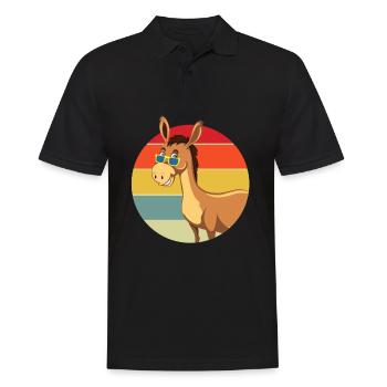 Esel, Esel Maultier, süßer Esel - Männer Poloshirt - Schwarz - Vorne - Kai (181cm)