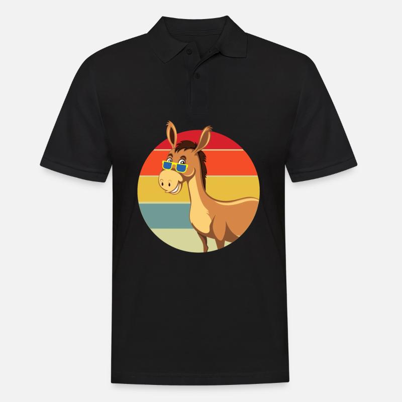 Esel, Esel Maultier, süßer Esel - Polo Homme - noir