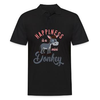 Esel, Esel böser Esel, schlauer Esel - Männer Poloshirt - Schwarz - Vorne - Kai (181cm)