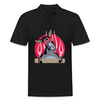 Esel, Esel Esel Liebhaber, Esel Besitzer - Männer Poloshirt - Schwarz - Vorne - Kai (181cm)