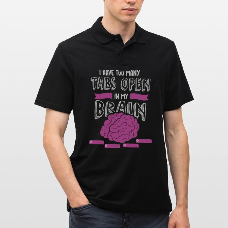 adhd, adhd Brain tabs open, Attention, Men's Polo Shirt