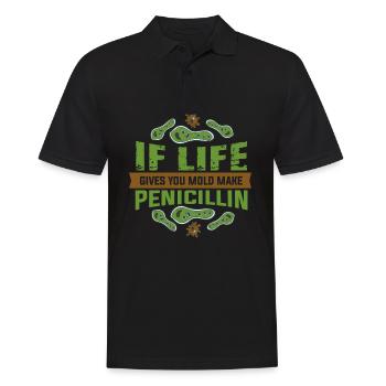 Biology, Biology Biologist, Genetics, - Men's Polo Shirt - black - Front - Kai (181cm)