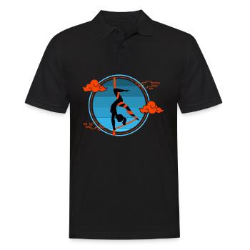 Aerialer Dance, Aerialer Dance Aerial Yoga, Luft, - Männer Poloshirt - Schwarz - Vorne - Kai (181cm)
