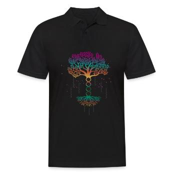 Lebensbaum, Lebensbaum Baum des lebens, Genetik, - Männer Poloshirt - Schwarz - Vorne - Kai (181cm)