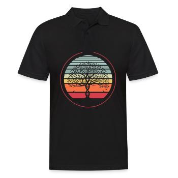 Lebensbaum, Lebensbaum Genetik, Biologie, - Männer Poloshirt - Schwarz - Vorne - Kai (181cm)