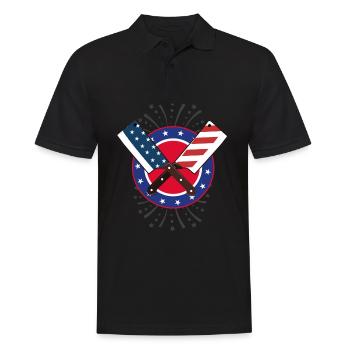 4th of july, 4th of july chef, America chef - Polo Homme - noir - Devant - Kai (181cm)