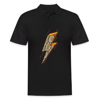 Lightning, Lightning Bolt, Thunderstorm, - Men's Polo Shirt - black - Front - Kai (181cm)