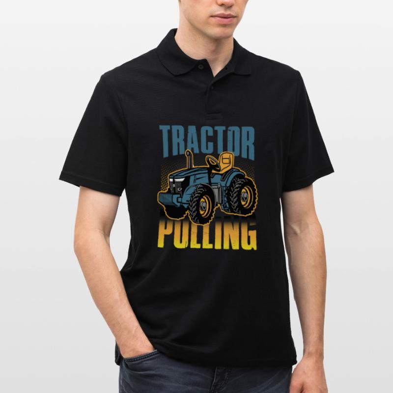 tractor pulling, tractor pulling, racing, Men's Polo Shirt