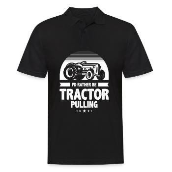 tractor pulling, tractor pulling tractors, - Men's Polo Shirt - black - Front - Kai (181cm)