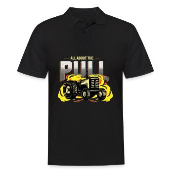tractor pulling, tractor pulling tractor, racing, - Men's Polo Shirt - black - Front - Kai (181cm)