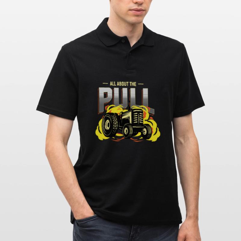 tractor pulling, tractor pulling tractor, racing, Men's Polo Shirt