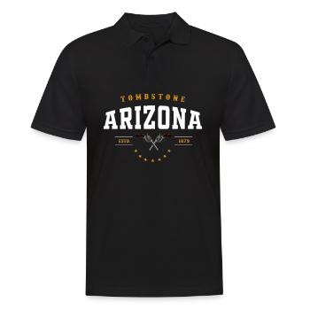 western, western doc holiday, Film, - Männer Poloshirt - Schwarz - Vorne - Kai (181cm)