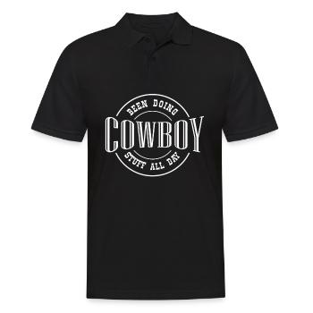 Cow-boy, cow-boy stuff, équitation, - Polo Homme - noir - Devant - Kai (181cm)