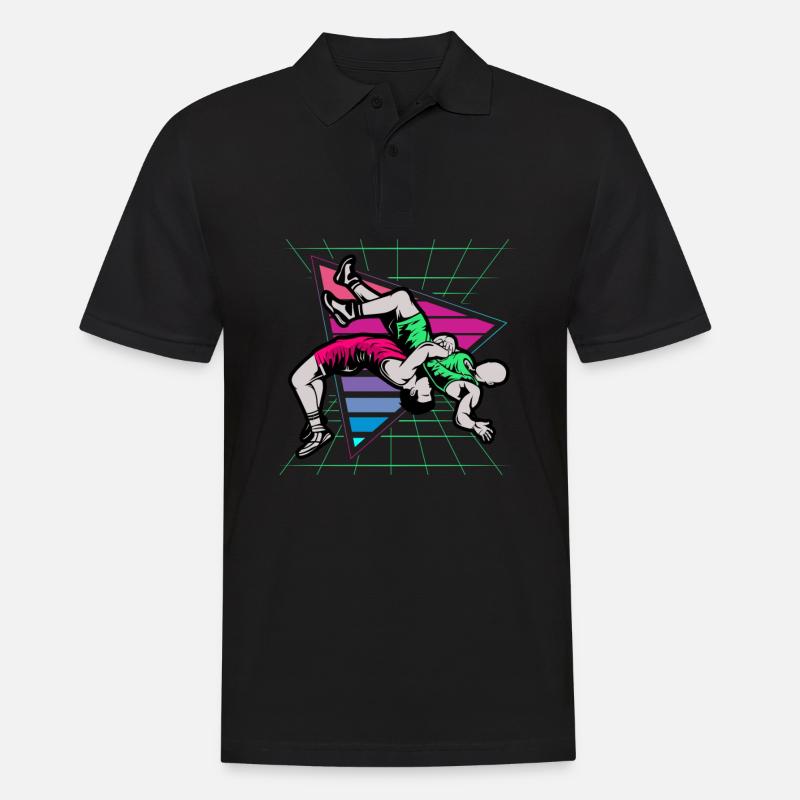 Lutte, Lutteur, 2021, - Polo Homme - noir
