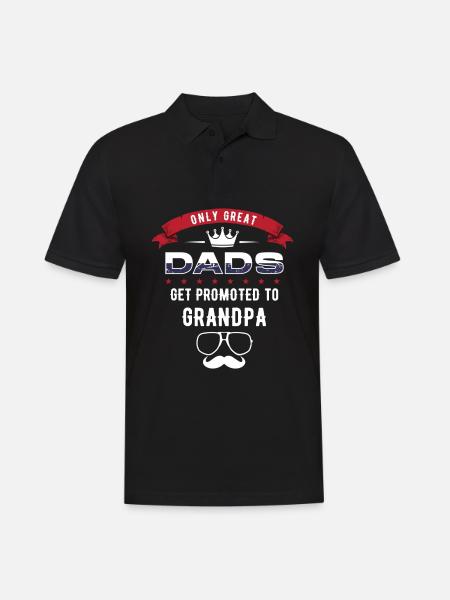 Fathers day, Fathers day grandfather, greatest - Herre poloshirt - sort