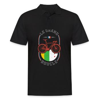 tour france, tour france tour radfahren, - Männer Poloshirt - Schwarz - Vorne - Kai (181cm)