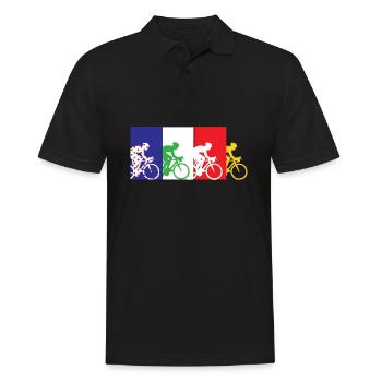 tour france, tour france tour 2021, - Polo Homme - noir - Devant - Kai (181cm)