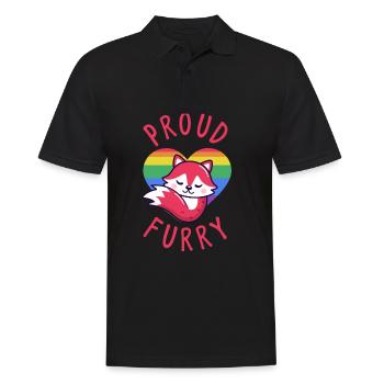 Furry, Furry furry fandom, cat, - Men's Polo Shirt - black - Front - Kai (181cm)
