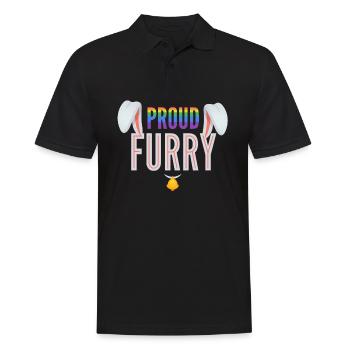 Furry, Furry Pride, furry fandom, - Men's Polo Shirt - black - Front - Kai (181cm)