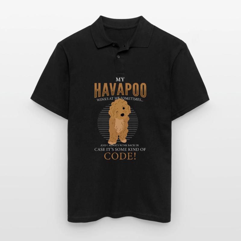 havapoo, havapoo Pudel Mischling, havapoo humor, Männer Poloshirt