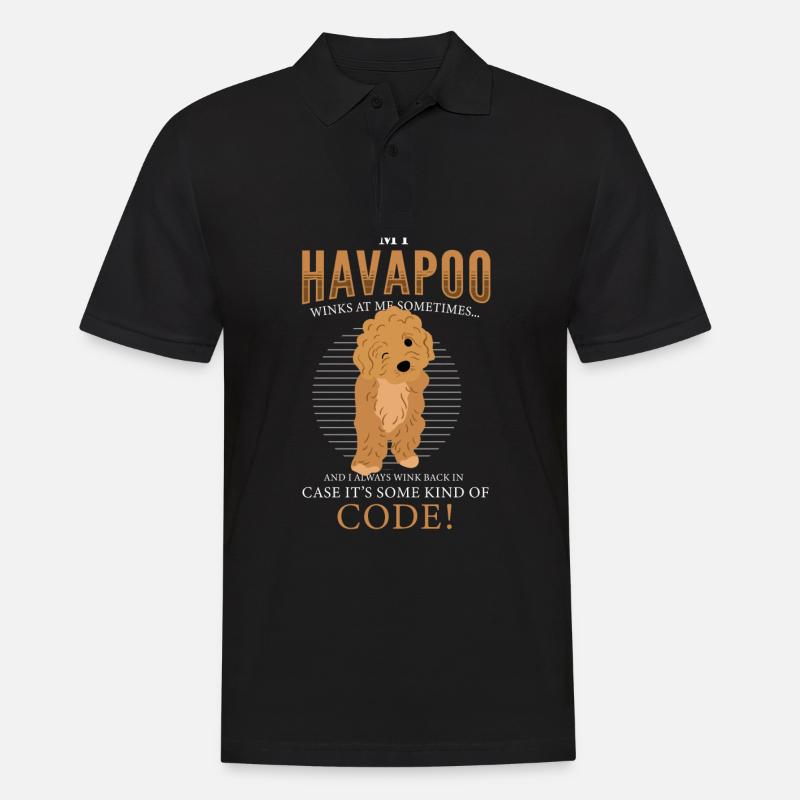 havapoo, havapoo poodle hybrid, havapoo humor, - Men's Polo Shirt - black