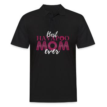 havapoo, havapoo havapoo sky, poodle hybrid, - Men's Polo Shirt - black - Front - Kai (181cm)